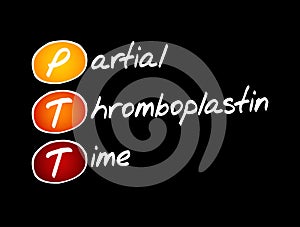 PTT - Partial Thromboplastin Time acronym photo