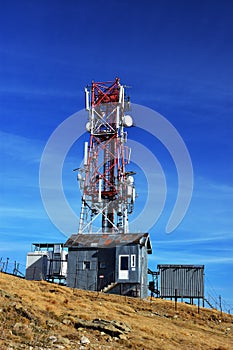 PTT tower on Furnica mountain in National Park Bucegi photo