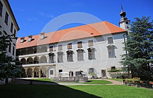 Ptuj castle courtyard, Slovenia, Europe