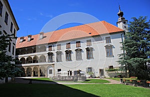 Ptuj castle courtyard, Slovenia, Europe photo