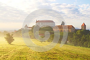 Ptuj Castle In Misty Morning photo