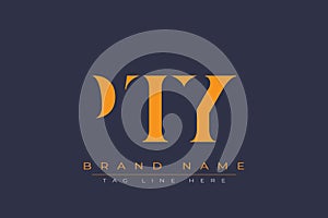 PTY abstract letter logo design