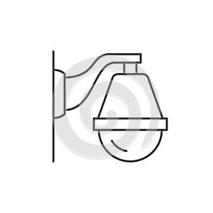 PTZ security camera line icon