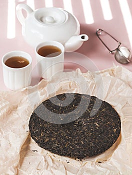 Pu erh Puerh Tea Cake.