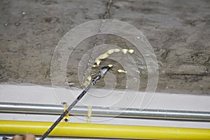 PU Foam injections for fixed water leakage