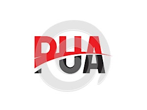 PUA Letter Initial Logo Design Vector Illustration