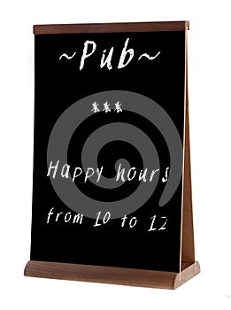 Pub promotional stand (banner) isolated