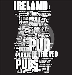 Pub word collage