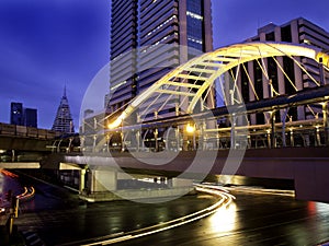 Pubic skywalk, Bangkok downtown square, Thailand