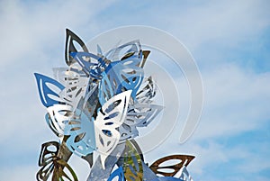 Public Art Sculpture Tower of Butterflies