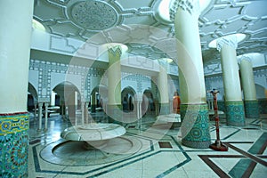 Public bathroom in Hassan II Mosque in Casablanca,Morocco