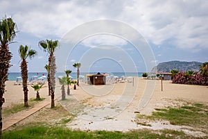 Public beach in Alanya in Turkey