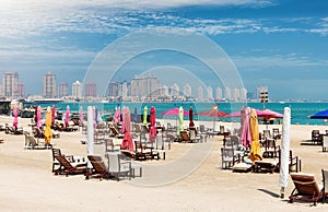 The public beach at Katara Cultural Center in Doha