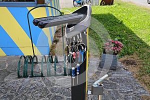 Public bicycle tools station in Austria