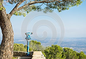 Public binoculars. Foresight and vision for business concept and ideas. photo