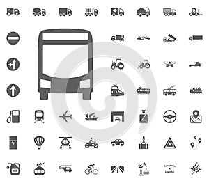 Public bus icon. Transport and Logistics set icons. Transportation set icons
