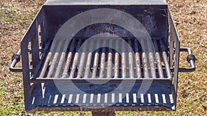 Public charcoal grill in a park