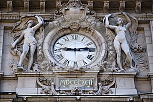 Public clock at railway station