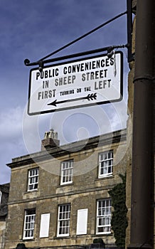 Public conveniences sign