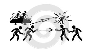 Public Debate Icon: Discussion Argumentation, vector design Generative AI