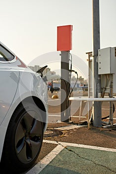 Public electric vehicle charging station