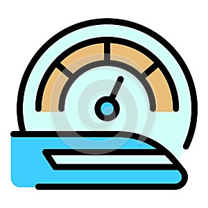 Public fast train icon vector flat