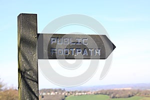 Public footpath sign