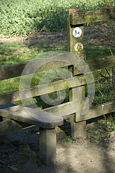 Public footpath wooden style.