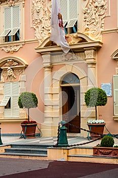 Public Force building at the Palace Square in Monte Carlo, Monaco