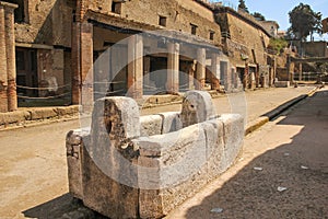 Public fountain. Herculaneum. Naples. Italy