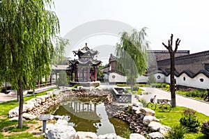 A public garden inside of Pingyao Ancient City, Shanxi province, China.
