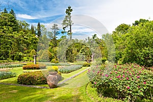 Public garden of Villa Taranto in Italy