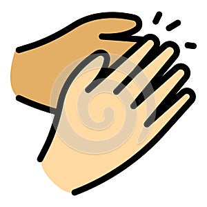 Public handclap icon vector flat