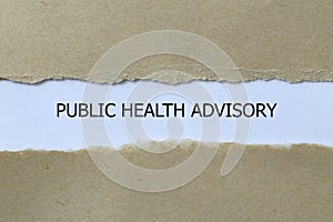 public health advisory on white paper