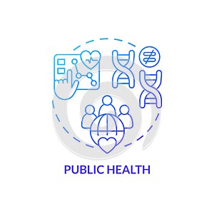 Public health blue gradient concept icon
