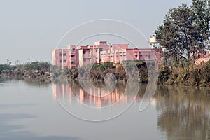 Public health center building in India