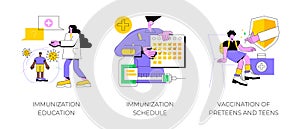 Public health program abstract concept vector illustrations.