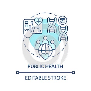 Public health turquoise concept icon