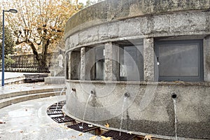 Public intake of mineral water in Luso, Portugal