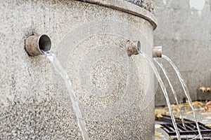 Public intake of mineral water in Luso, Portugal