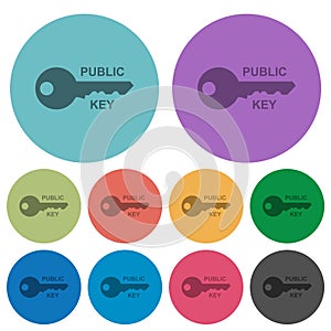 Public key color darker flat icons