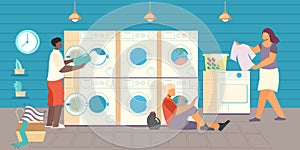 Public Laundry Flat Composition