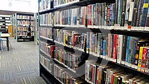Public library in Canada. Inside view