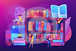 Public library concept vector illustration