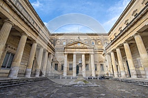 Public library and Principal facade of Convitto Palmieri in Lecce, Italy photo