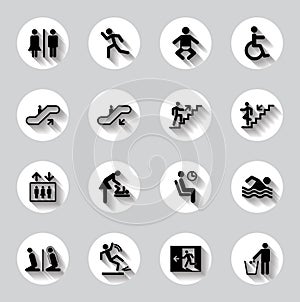 Public men signs vector set