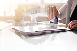 Public Notary Contract Document Stamp