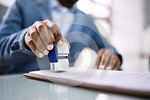 Public Notary Contract Document Stamp