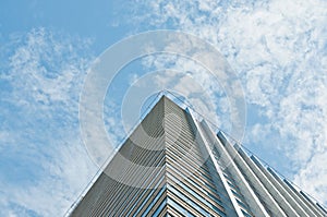 Public office building and blue sky.