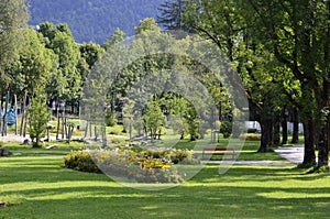 Public park in Bad Ischl